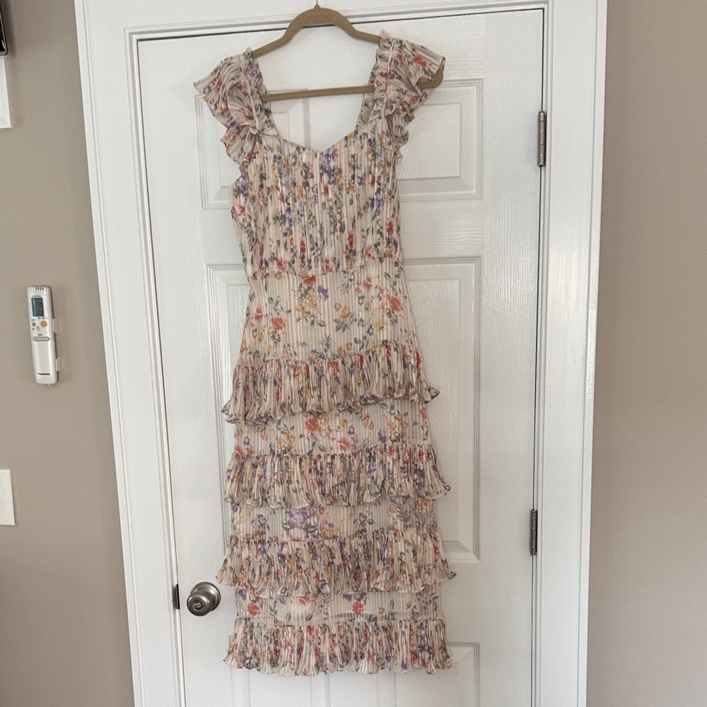 Floral Ruffle Midi Dress